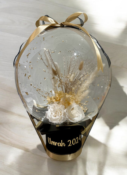 Luxury Balloon Arrangement with Preserved Roses