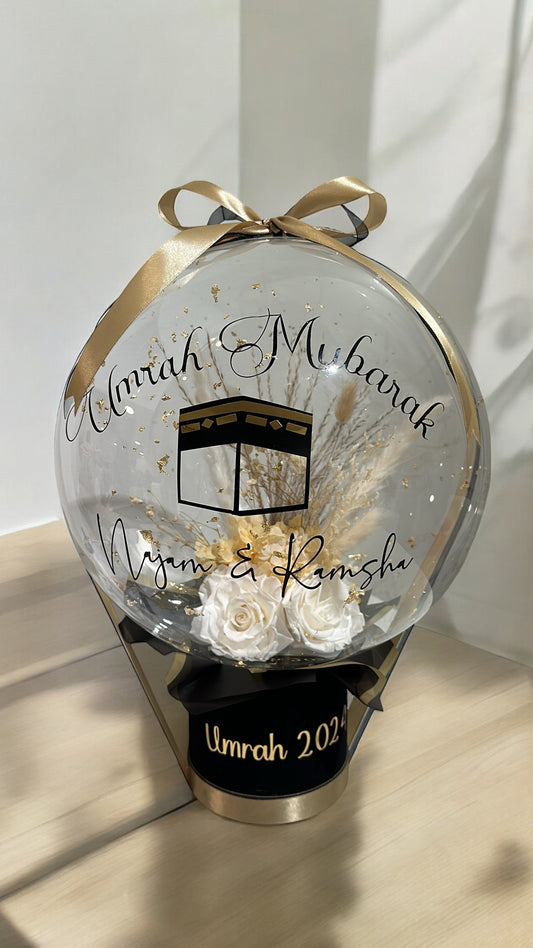 Luxury Balloon Arrangement with Preserved Roses