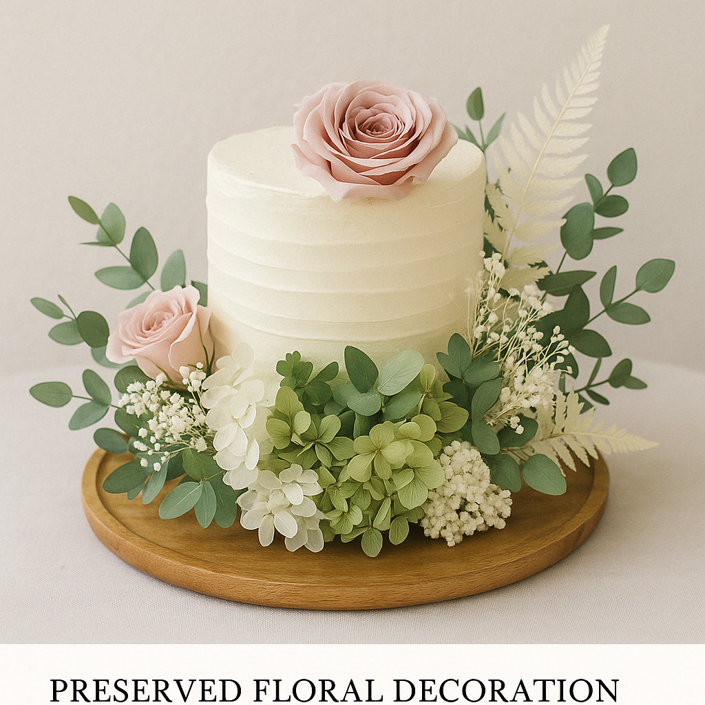 Preserved Floral Cake Table Decoration