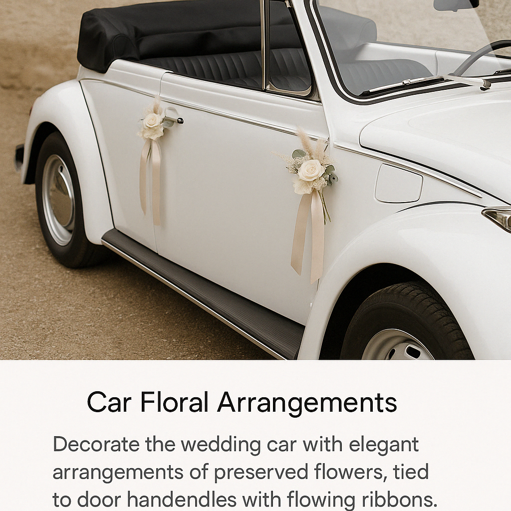 Wedding Car Handle Floral Arrangements – Set of 2