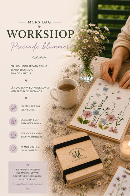 Pressade blommor – mors dag workshop