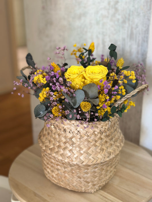 Sunny Joy Floral Basket