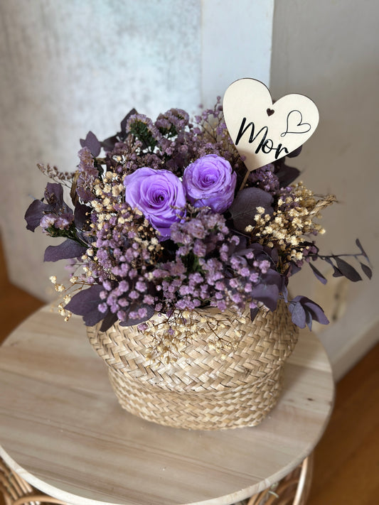 Lavender Bliss Floral Basket