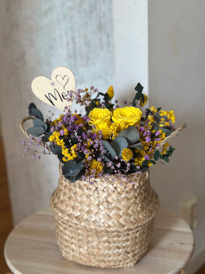 Sunny Joy Floral Basket