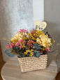 Golden Bloom Floral Basket