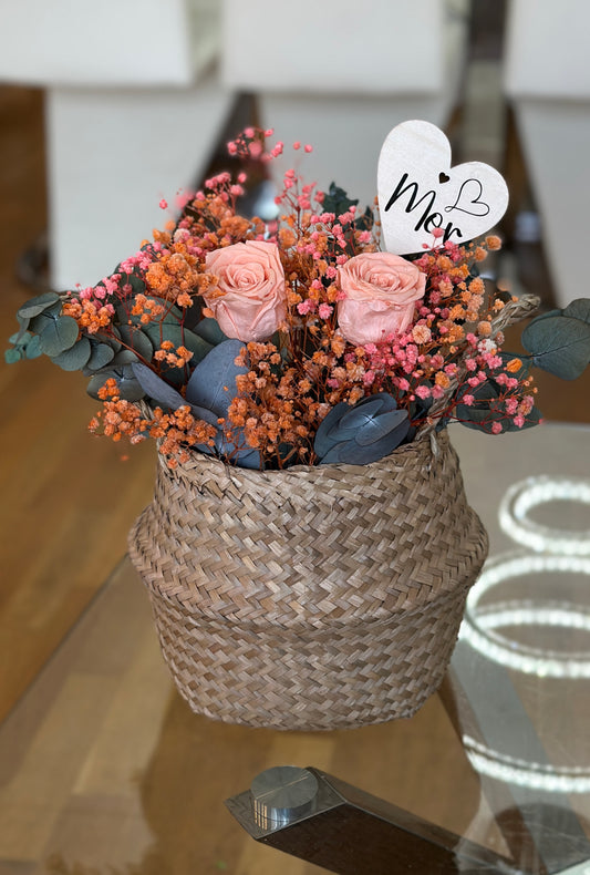 Peach Deligth Floral Basket